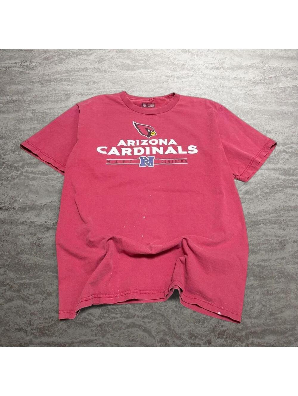 Arizona Cardinals NFL T-Shirt Medium Faded Red